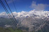 View of the Alps from the cable car