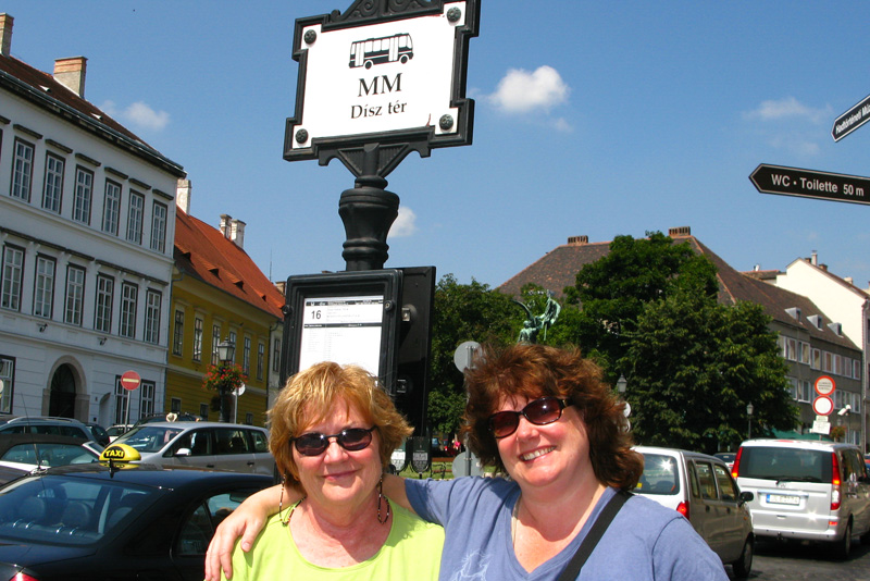 Mary and Jenny in Buda's Castle District