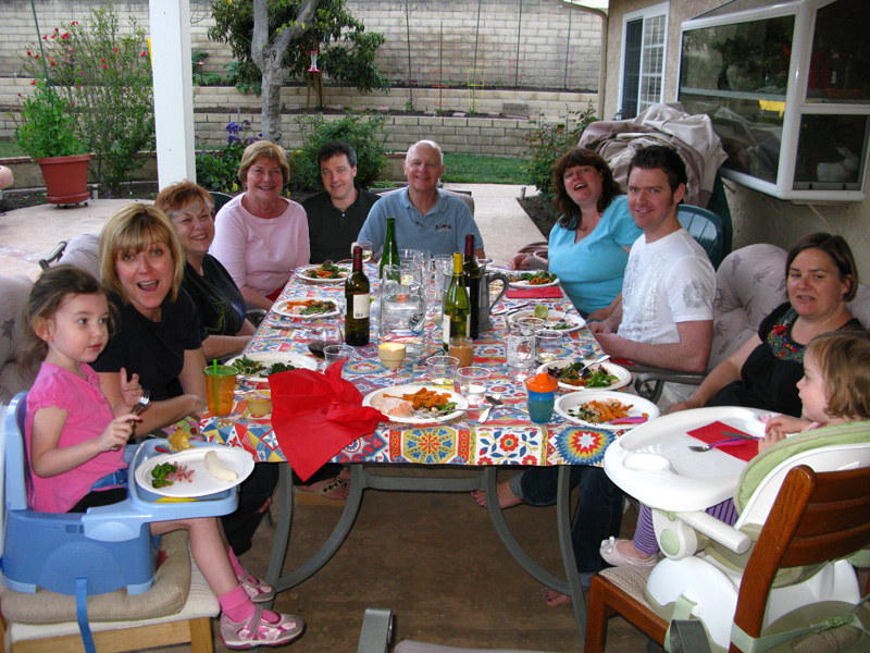 Larrys 70th: Tori, Cathy, Kathy, Mary, Brian, Larry, Jenny, David, Marion, Lucie