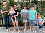 Forever cousins: Tori, Lucie with Parker, Jamie, Nicky, and Lucas